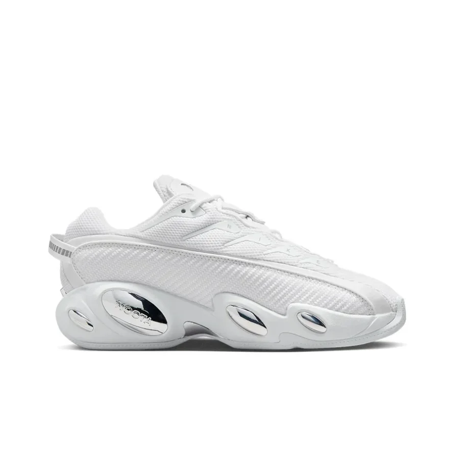 حذاء Nike White Glide Low للرجال والنساء كاجوال للجري وممتص للصدمات ومريح ومقاوم للانزلاق ومقاوم للاهتراء