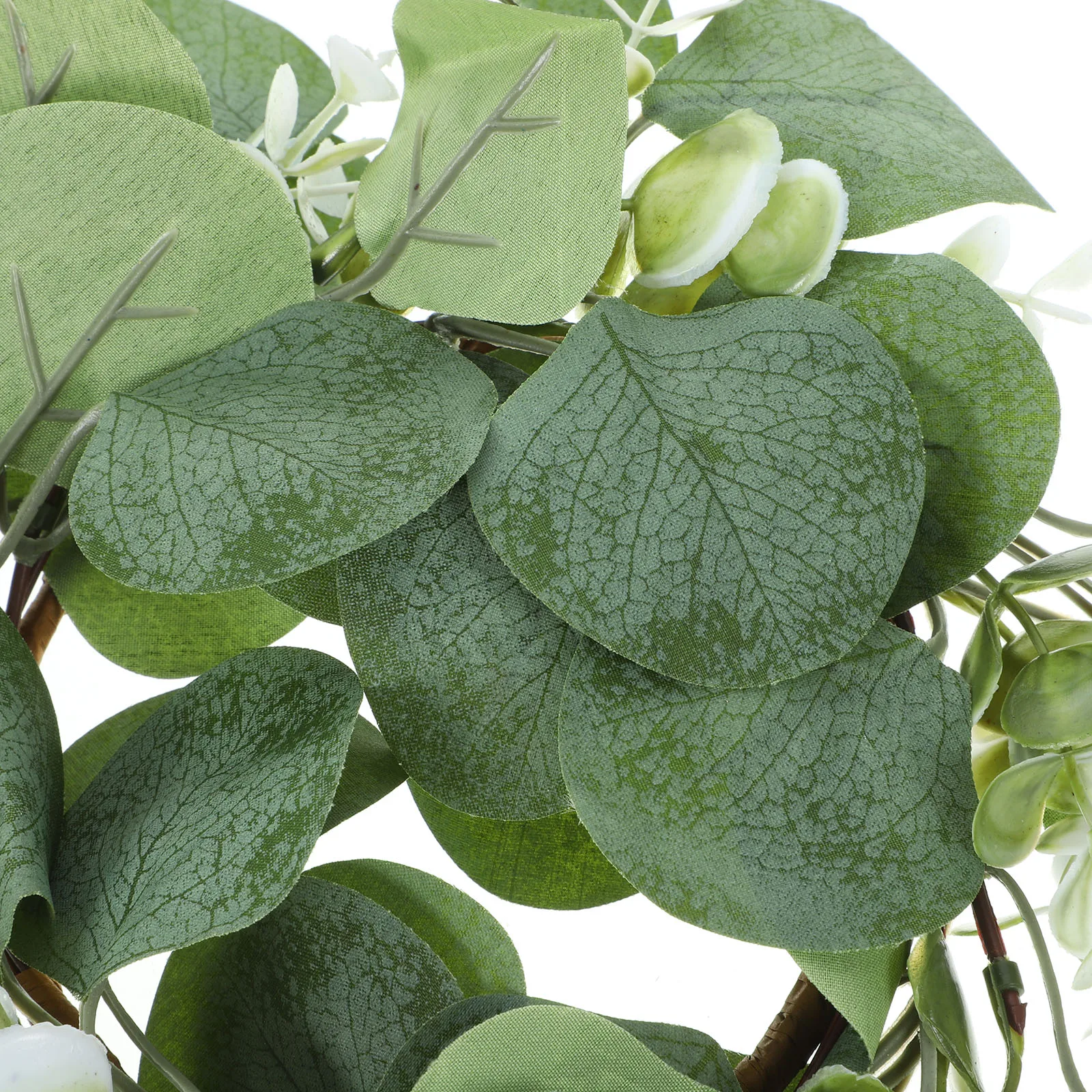 

Artificial Garland Wreath 30CM Gold Money Leaves Eucalyptus Rings Christmas Home Decor Mini Table Wreath Leaf Pillar Wax