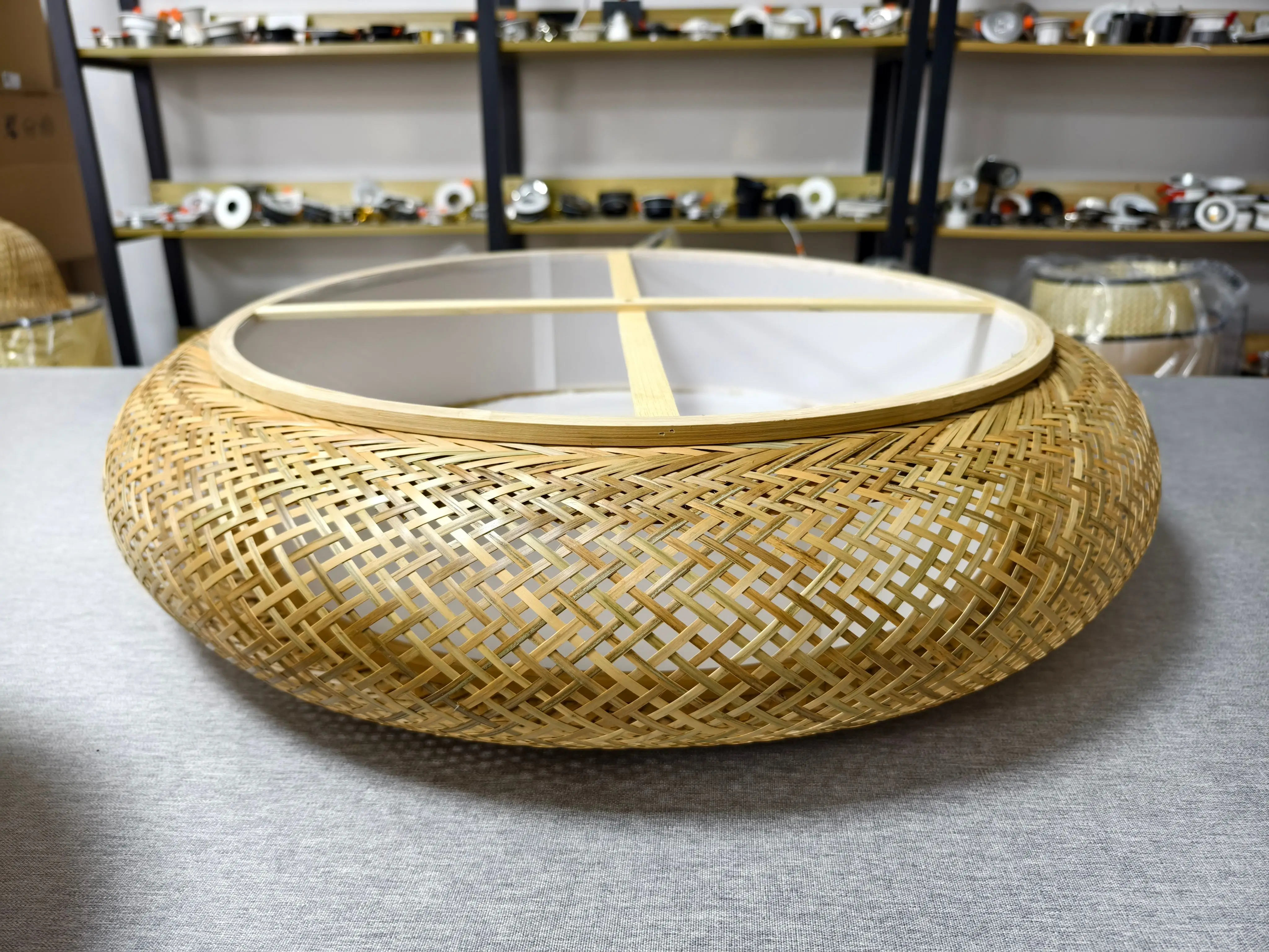40cm/50cm Rattan Pendant Light - Modern Minimalist LED Ceiling Fan Lamp for Bedroom & Restaurant, Acrylic Design, Export Quality - view 3
