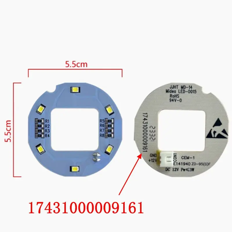 17431000009161 DC12V Refrigeration Lighting LED Strip For Midea Refrigerator Parts