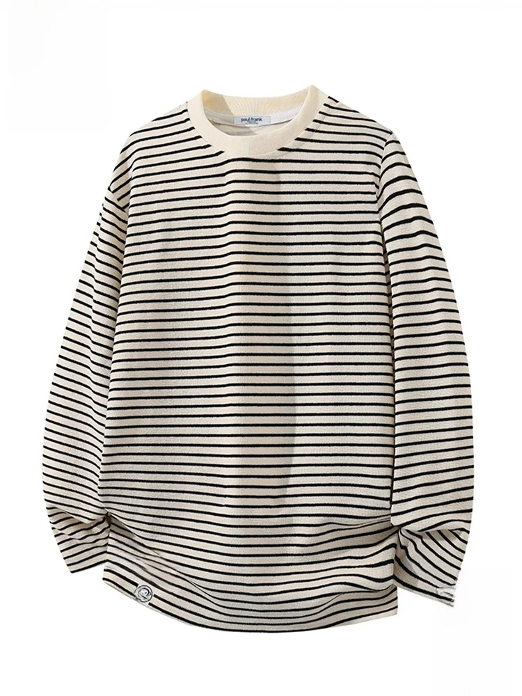 

Мужская свободная повседневная футболка Paul Frank с длинным рукавом и круглым вырезом, осенняя, модная, из полиэфирного волокна