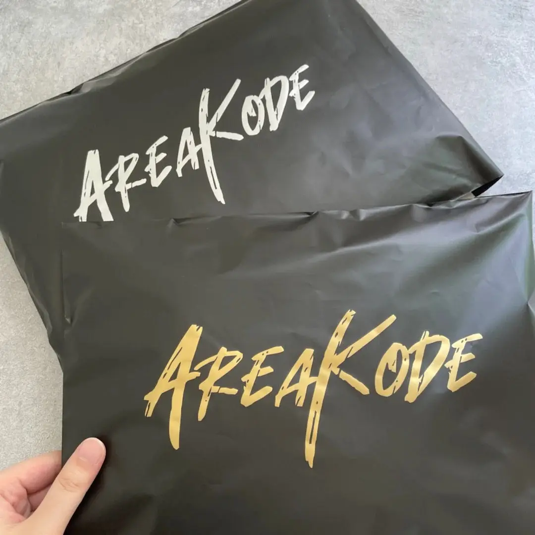 Schwarze Express-Geschenkverpackungstasche, wasserdichte Plastiktasche, Transportprodukt, selbstversiegelte Tasche, individueller Logodruck – Detail 6