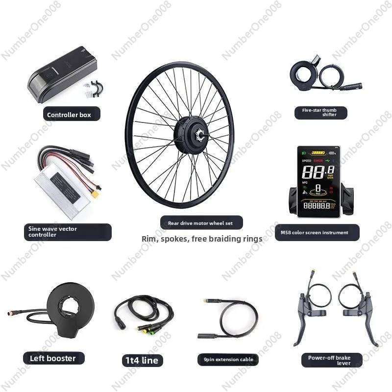 

Rear drive cassette 48v500w high-speed motor mountain bike modified electric power kit
