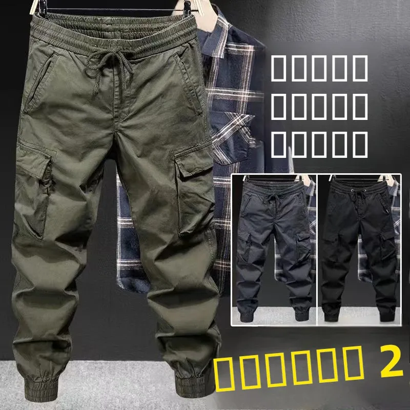 

Мужские рабочие брюки свободного кроя с множеством карманов, повседневные хлопковые брюки для активного отдыха, износостойкие, молодежные, в американском стиле, для досуга
