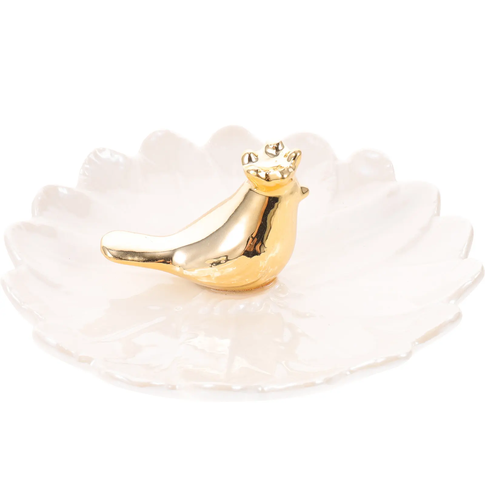 Ceramic Jewelry Display Tray Dolphin Design Decorative Ring Holder Trinket Dish for Necklaces Earrings Bracelets Bedroom