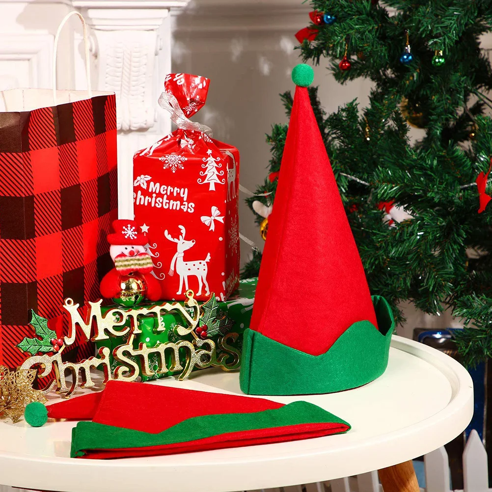 

4Pcs Christmas Elf Pointed Hats Party Headwear Holiday Costume Accessory Christmas Cosplay Headdress Festival Hat
