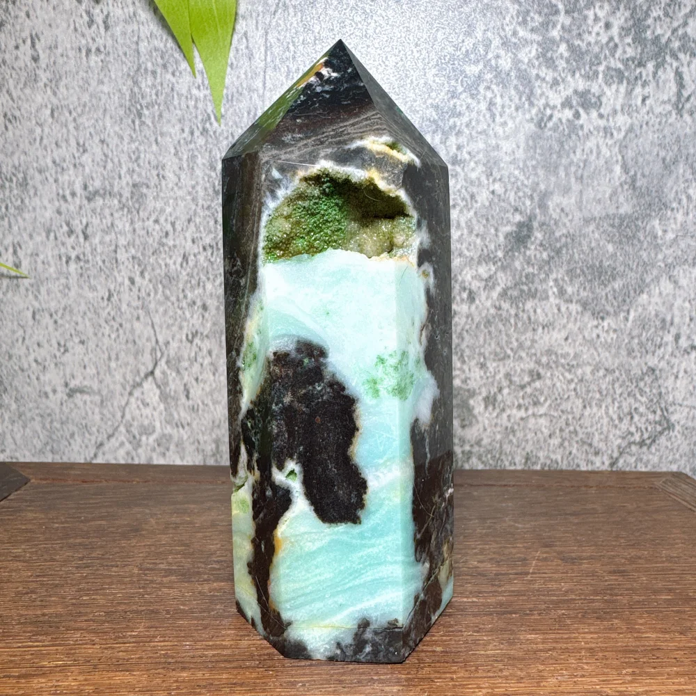 Caribbean Calcite Tower Crystal Healing Stone for Home Office Meditation Decoration Unique Big Size Natural Crystal Point