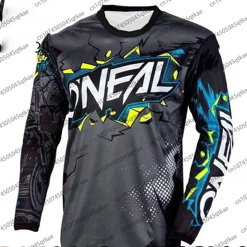 Oneal Men's Off-road Motorcycle Mountain Bike Downhill Long Sleeved TshirtBreathable Sportswear Daily Quick Drying Men's Tops