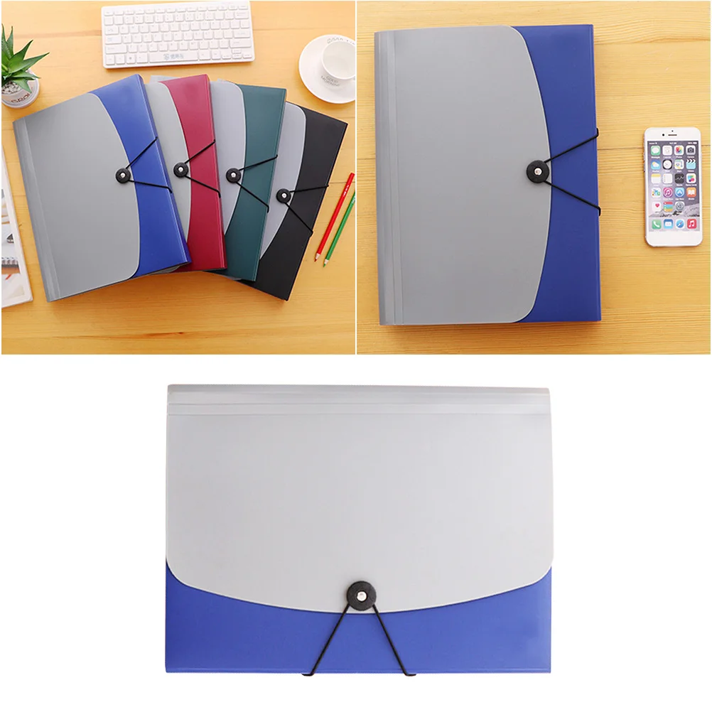 

1Pcs 13 Pockets Accordion File Folder Expanding A4 Size Waterproof Document Organizer String Buckle Office School Use
