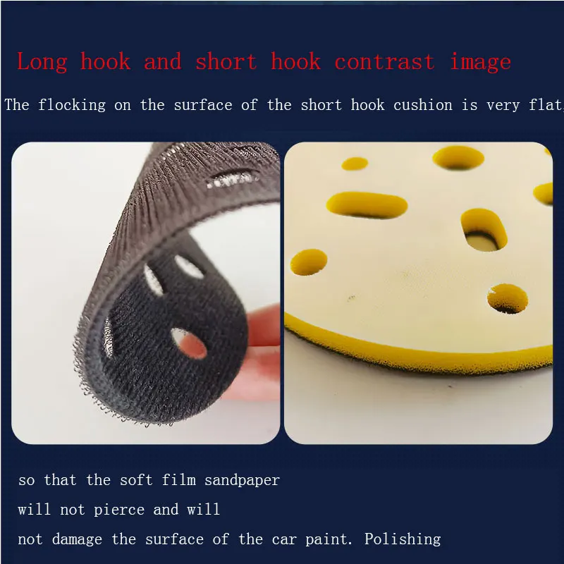 6 Inches150 MM 17-Hole Soft Sponge Interface Sanding Pad Sanding Machine Soft Cushio Grinding Car Polishing Spray Paint