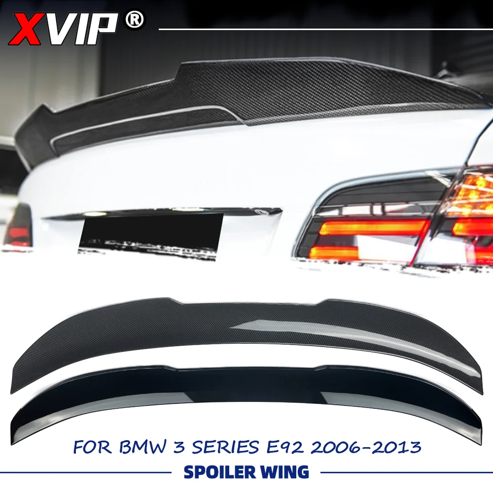 XVIP Glossy Black Glossy Carbon Fiber Look PSM Style Rear Spoiler Wing For BMW 2006-2013 3-Series E92 Coupe M3