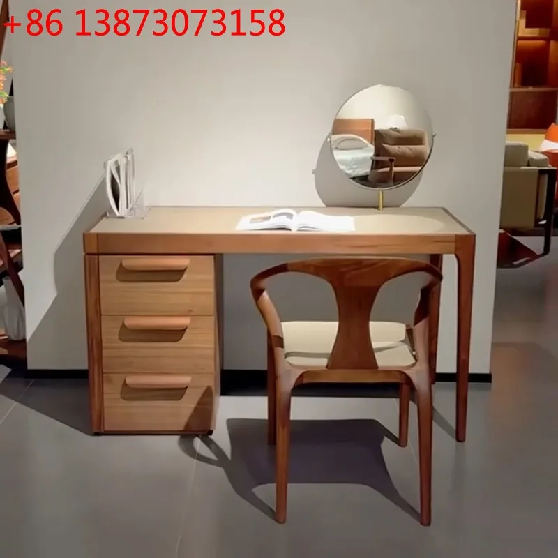 Italian minimalist North American black walnut dresser combination home bedroom modern minimalist light luxury solid wood makeup
