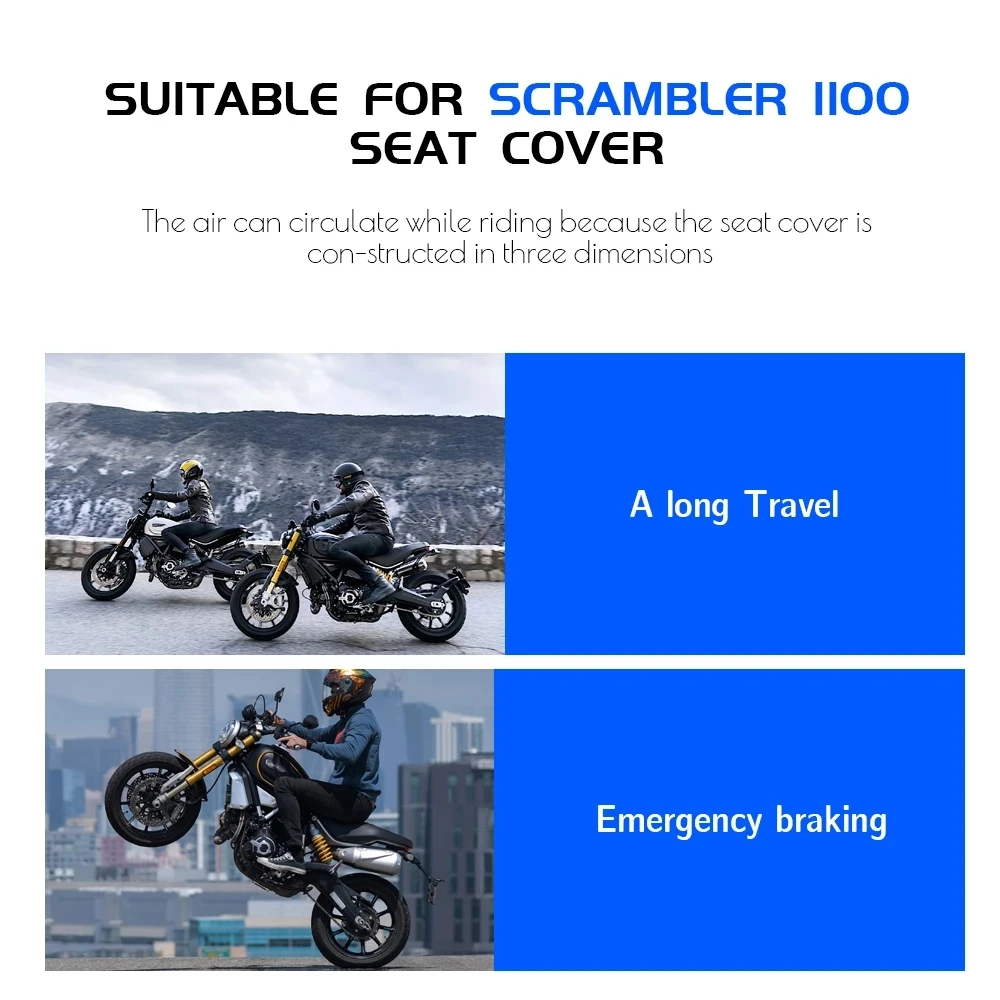 Saddle Seat Cover para Ducati Scrambler, Almofada Protetora, Tecido de Nylon Especial, Acessórios para Motocicletas, 1100 Sport Pro