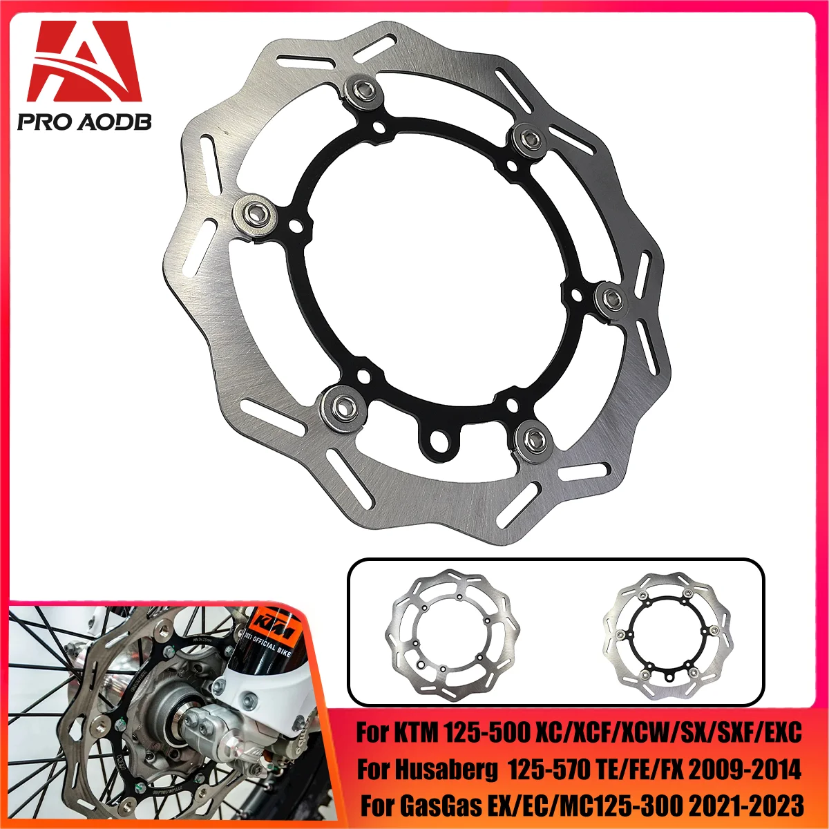 

260mm Front Brake Disc Wave Floating For KTM SXF EXC EXCF XC XCF XCW SX TPi 6 Days Husqvarna FE TE FC TC TX FX 125-500 1994-2023