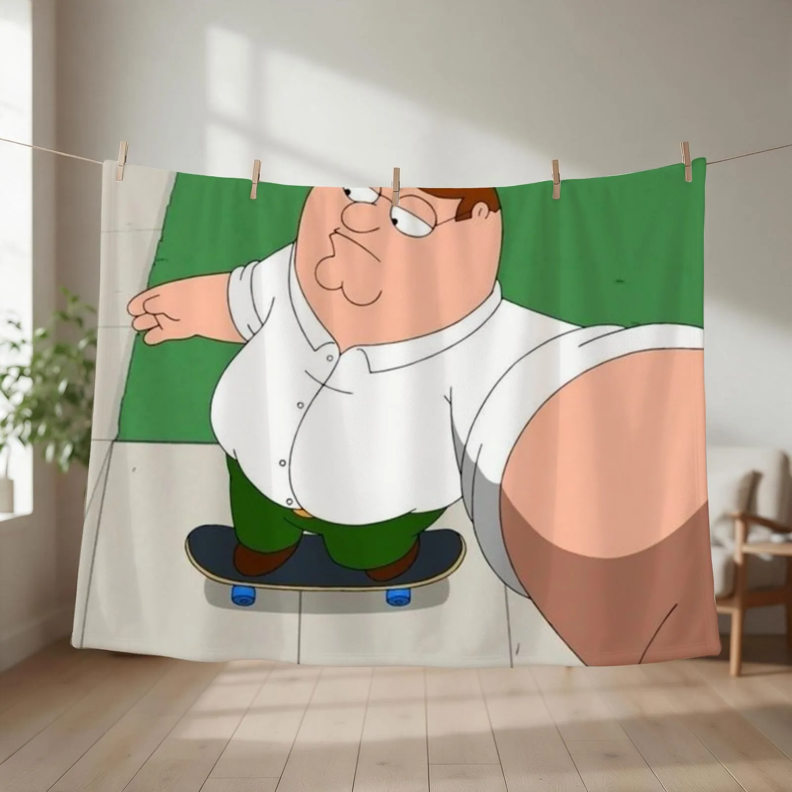 PETER SKATEBOARDING Throw Blanket Kid'S Tourist Sofa Quilt Camping Blankets