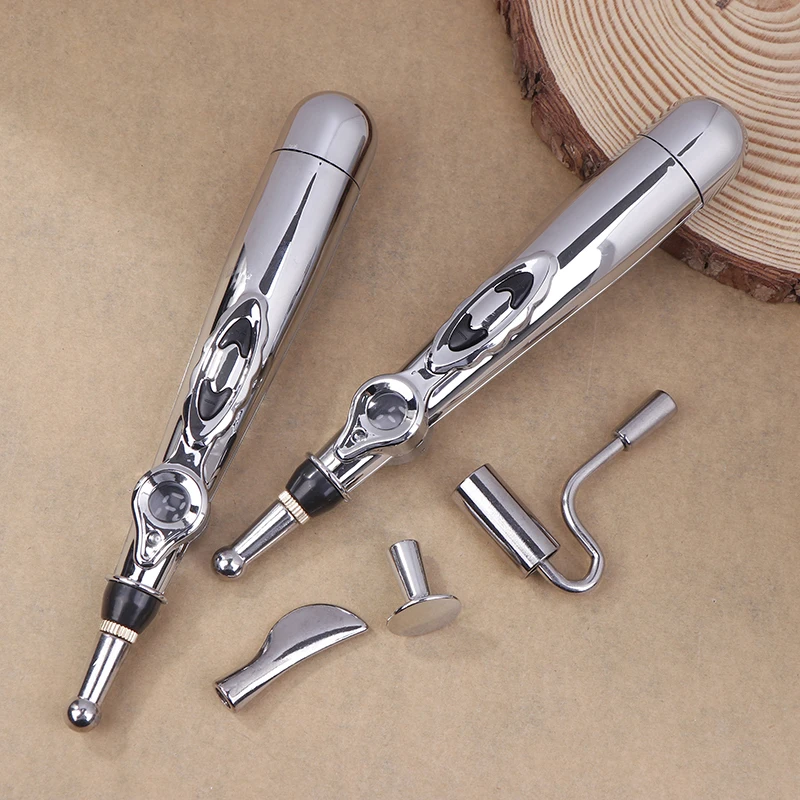 Electric Acupuncture Point Massage Pen Meridian Energy Pulse Therapy Pain Relief Body Relax 2-Head / 5-Head Electronic Massager