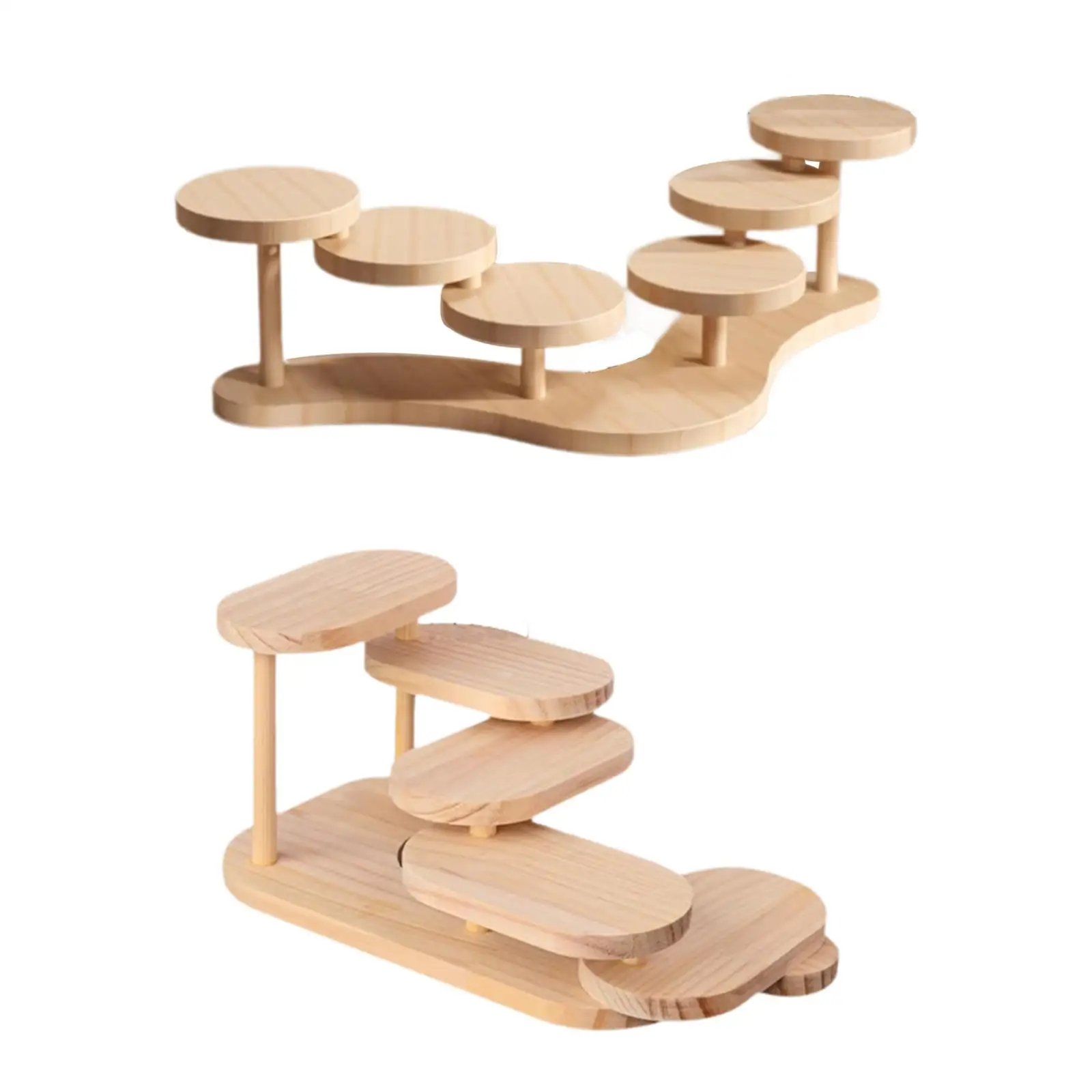 Display Riser Stand Shelf Jewelry Display Stand Multi Tier Cupcake Stand for Apartment Tabletop Living Room Dorm Mini Figurines