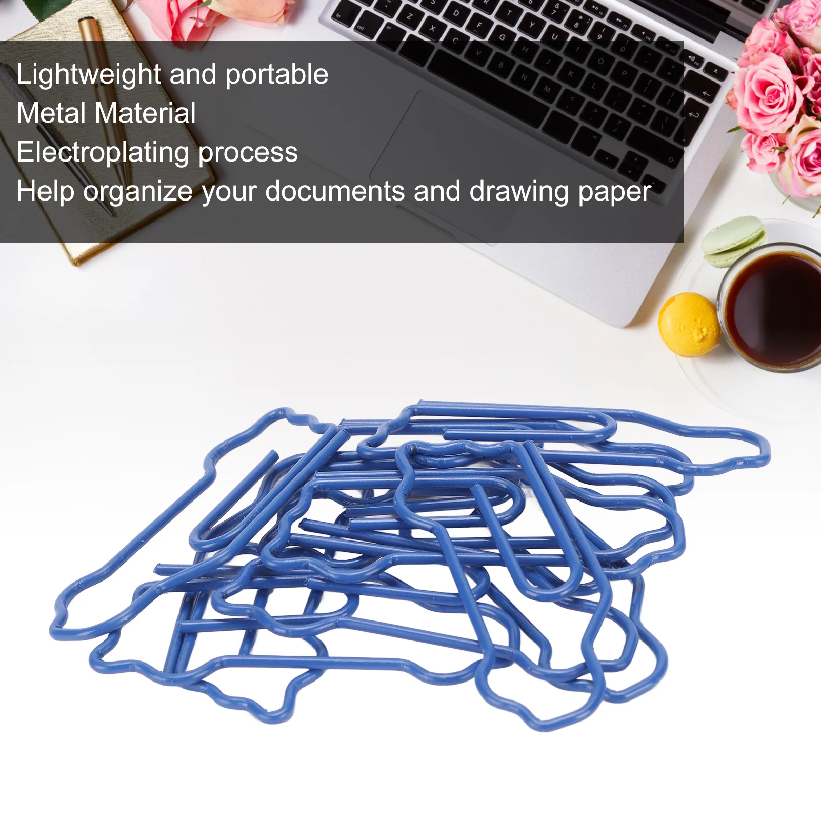 Clips Vormige paperclips Autovorm Metaal Leuke lichte draagbare clips voor classificatie van documentbestanden