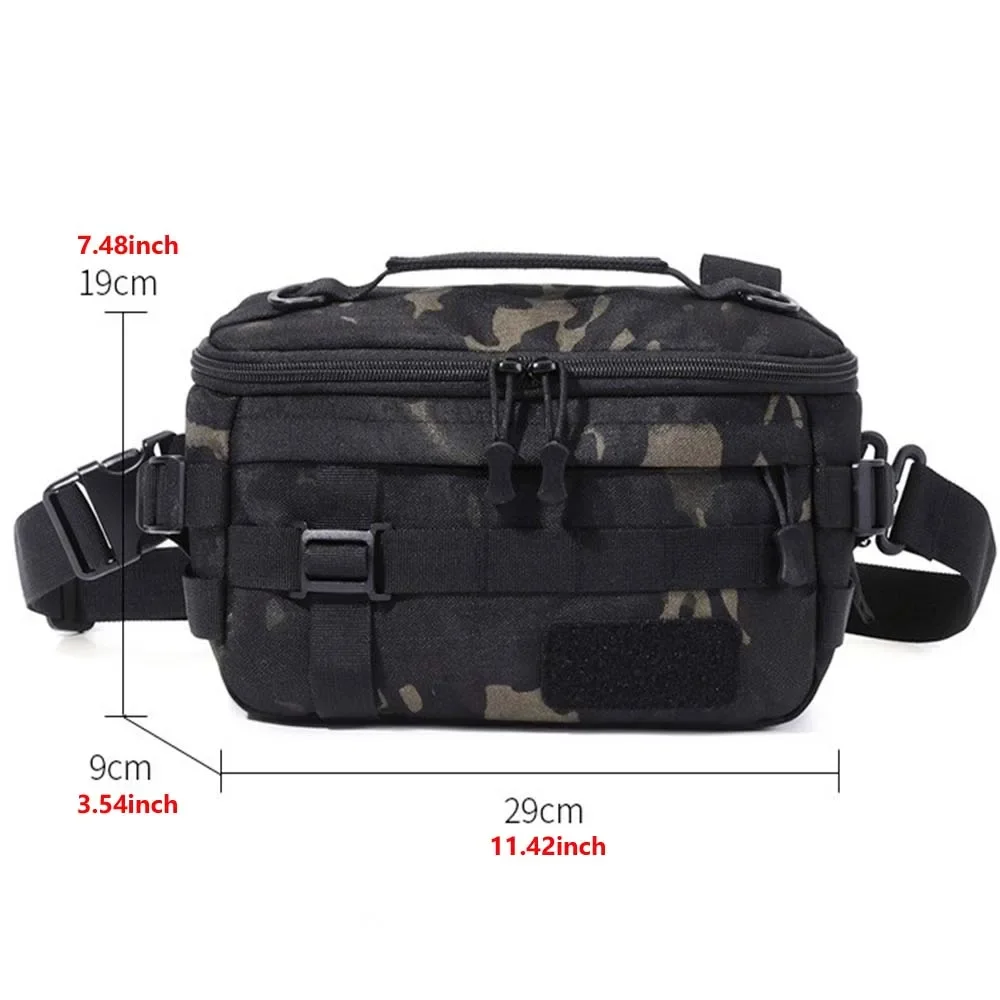 Men's Tactical Shoulder Bag, Durable Outdoor Gear, Waterproof Hiking Backpack, Crossbody Chest Pack for Outdoor Activities Bolsa
