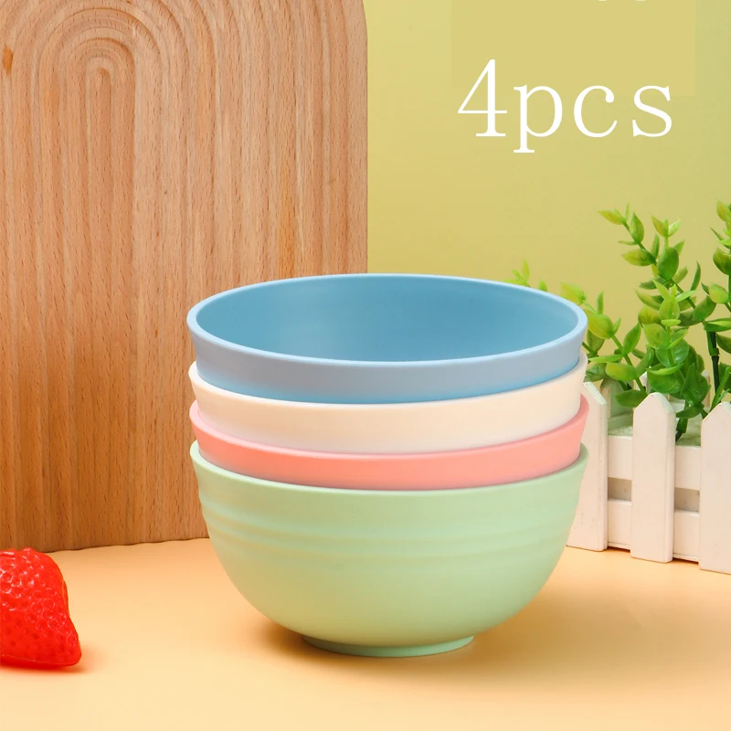 4/8pcs Plastic bowl (reusable) suitable for family kitchen restaurant picnic camping pack food snacks