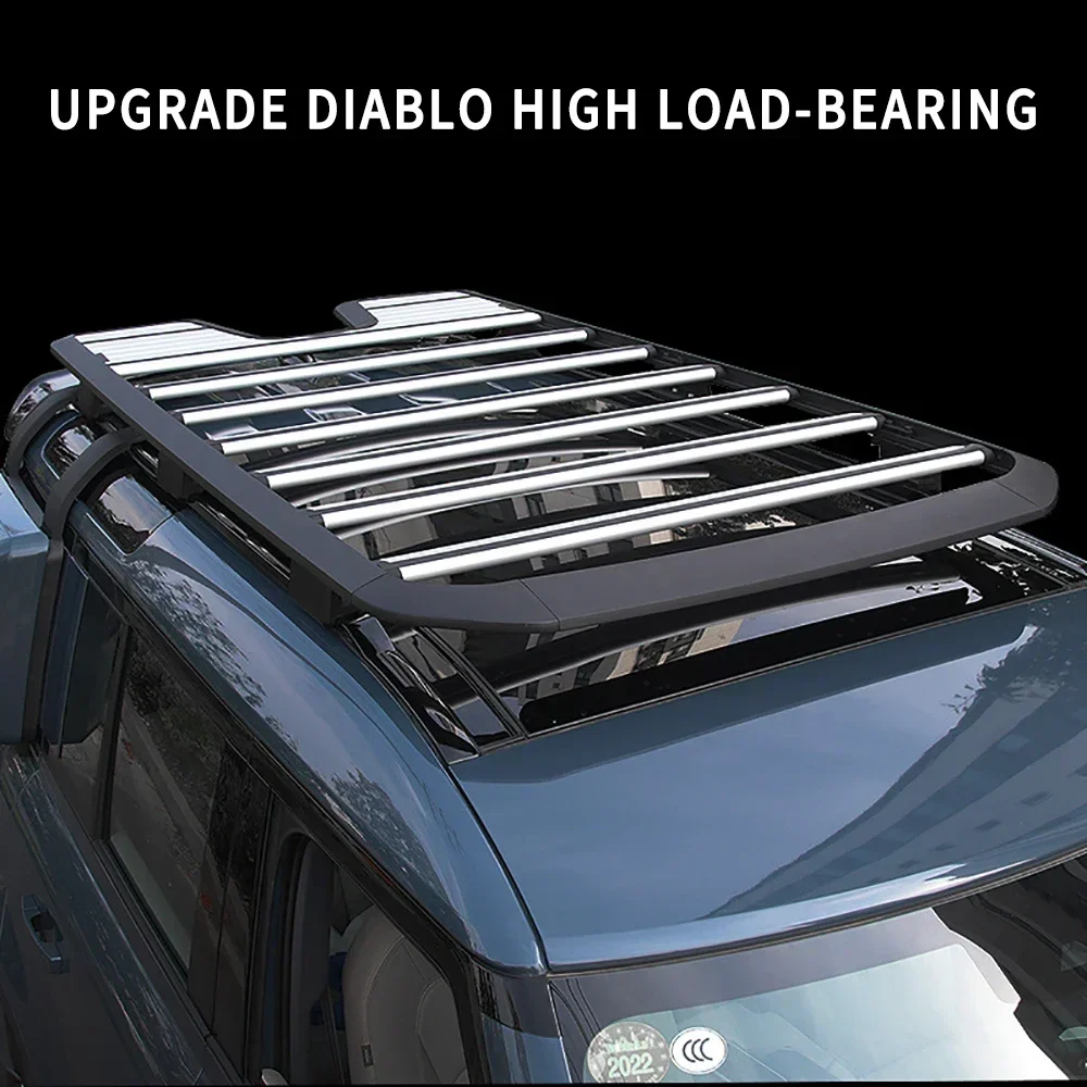 Aluminum alloy Roof Rack luggage Platform Tray Rooftop Luggage Rack Fits for land rover defender 90 110 2022 2023 Offroad 4x4