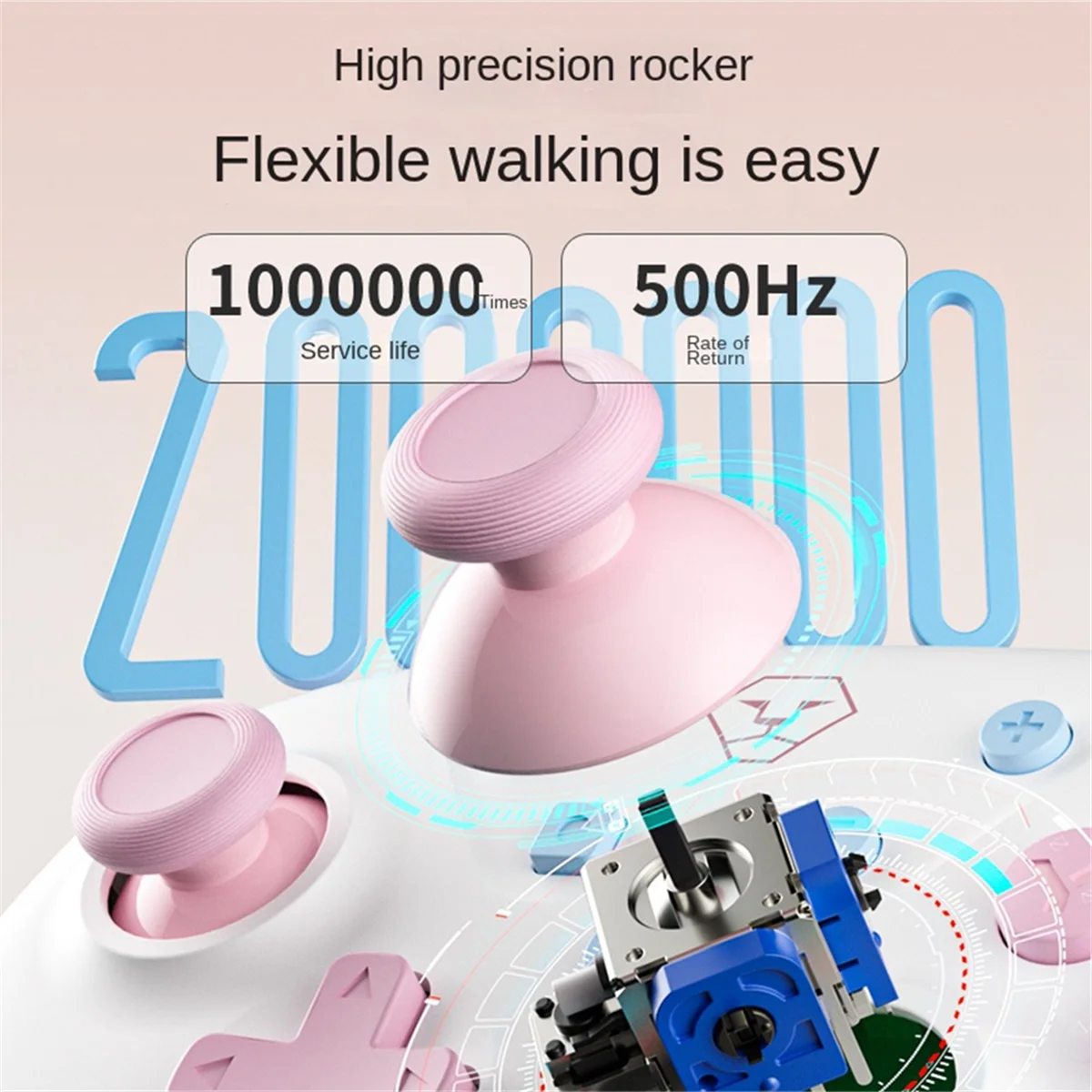 Для переключателя Bluetooth-геймпад, 3 режима, соматосенсорная вибрация, ручка ярких цветов, черная