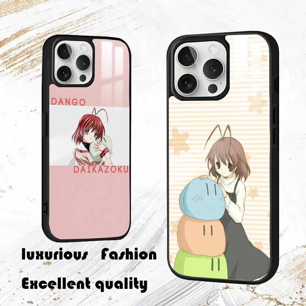 the game Clannad Phone Case For iPhone 16 15 14 13 12 11 Pro Max Plus Mini PC Fashion mirror phone case