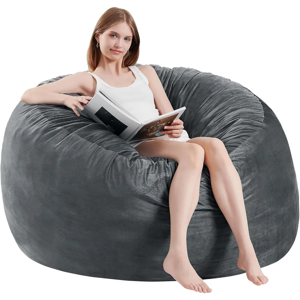 

3 Feet Bean Bag Chair - BeanBag Chairs for Adults, Living Room Furniture Sofa with Soft Micro Fiber Cover, Round Fluffy Couch