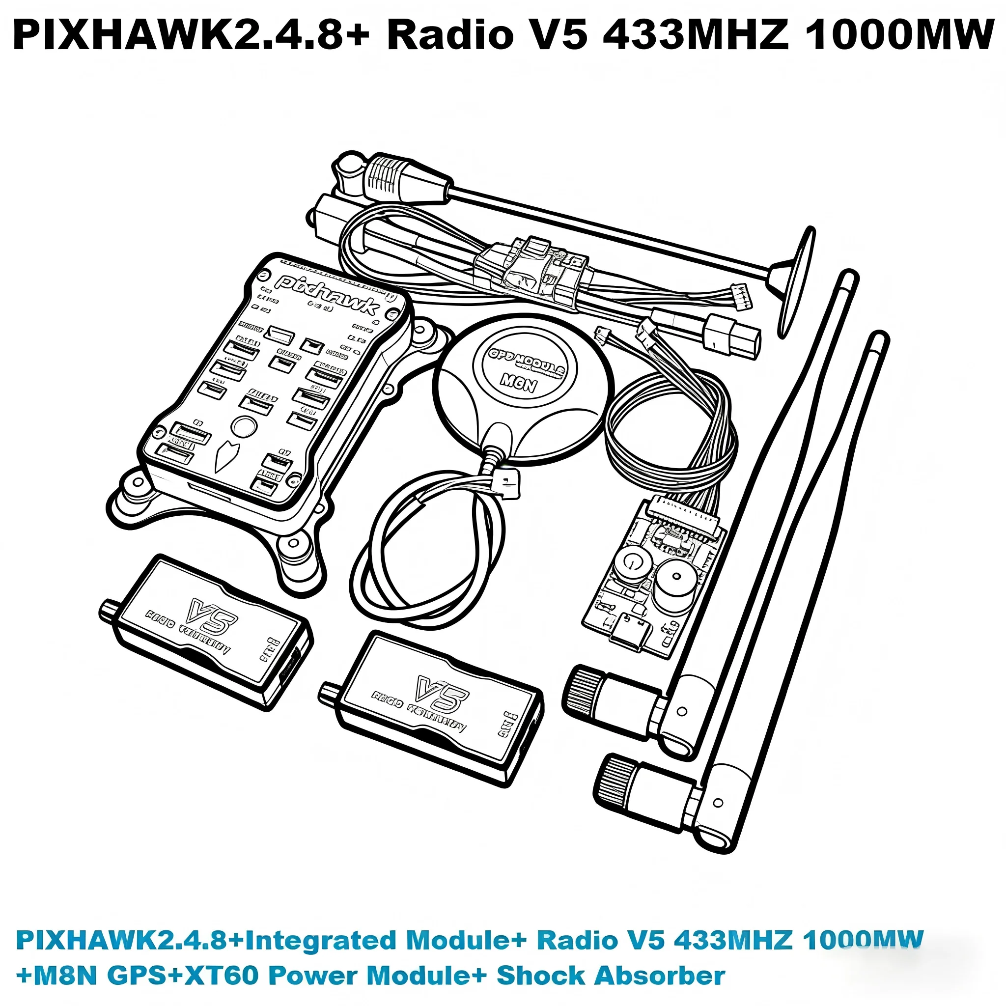 

Pixhawk PX4 PIX 2.4.8 32 Bit Flight Controller Autopilot with 4G SD Safety Switch Buzzer PPM I2C RGB RC Quadcopter Ardupilot
