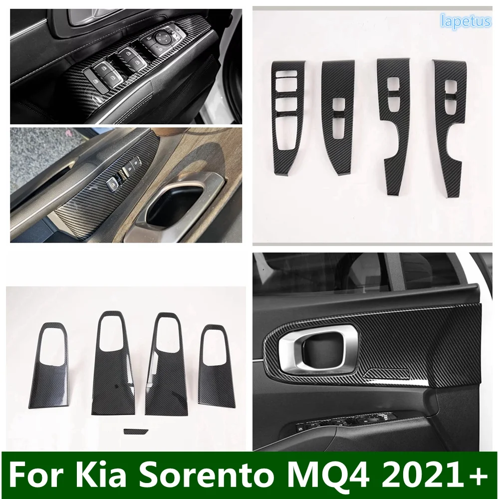 

Window Lift Button Inner Door Handle Bowl Protector Decoration Frame Cover Trim For Kia Sorento MQ4 2021 - 2023 Car Accessories