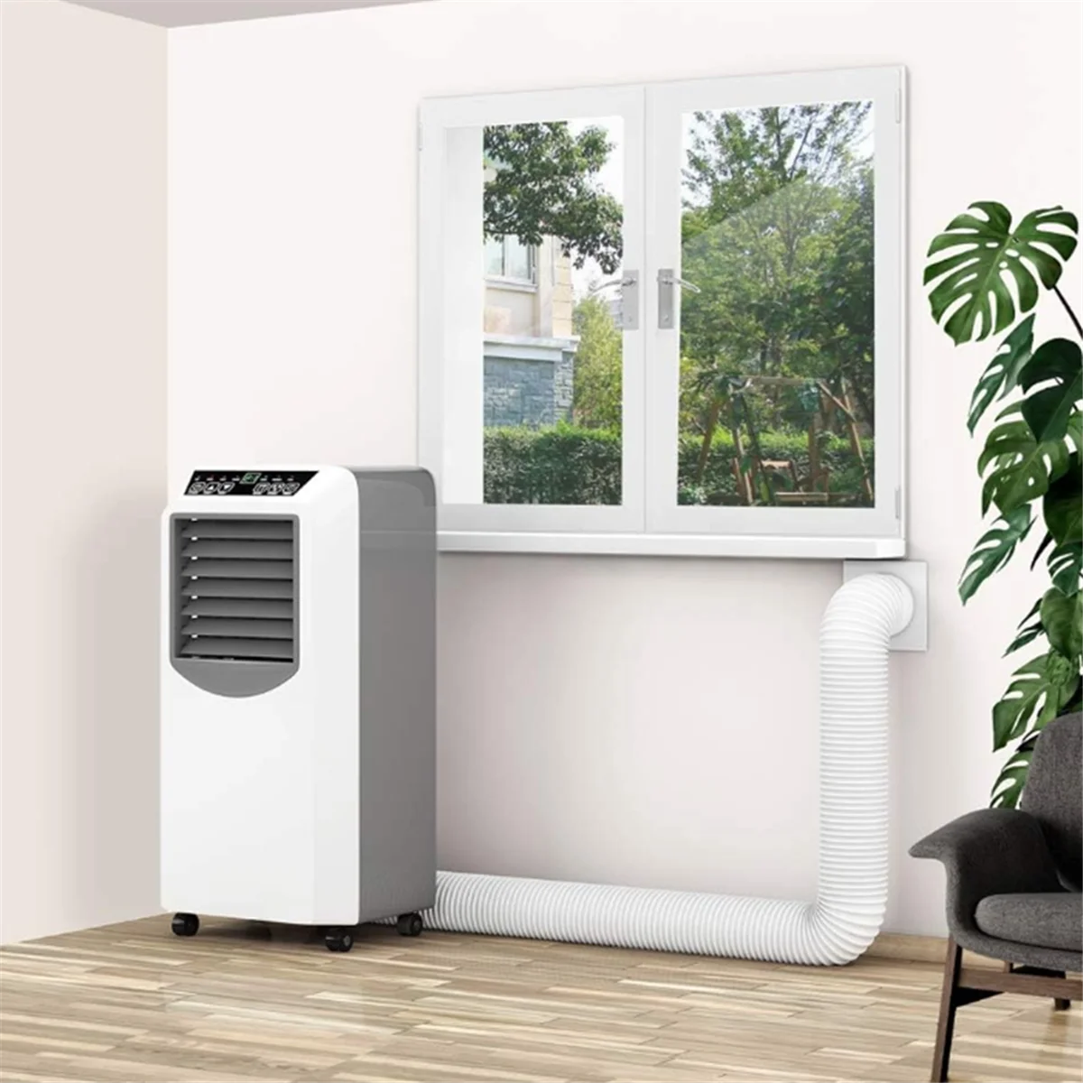 エアコンホース、ポータブル排気換気ホース、反時計回りACホース、直径5.9"