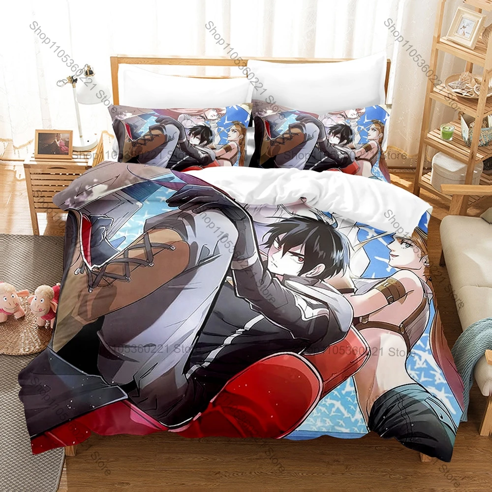 Cool The Kingdoms of Ruin Dark Fantasy Anime Print 3PCS Bedding Set Duvet Cover + 2 Pillowcases Soft Bed Linen Decor For Anime O
