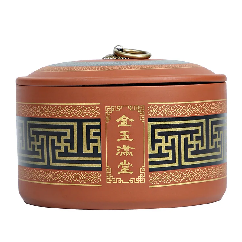 الإبداعية السيراميك الأحمر مختومة الرطوبة برهان الشاي جرة الغذاء تخزين الحاويات منضدية زخرفة خمر حبوب البن الشاي تخزين جرة