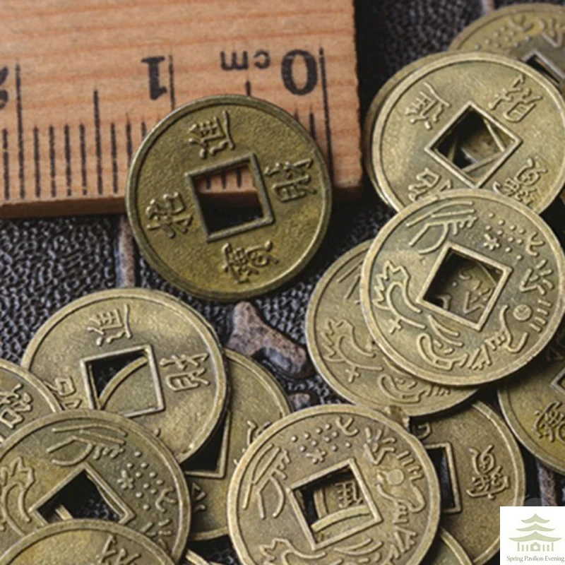 100 Pcs I Ching Coins – Ancient Chinese Feng Shui Craft Coins for Wealth, Health & Lucky Charm