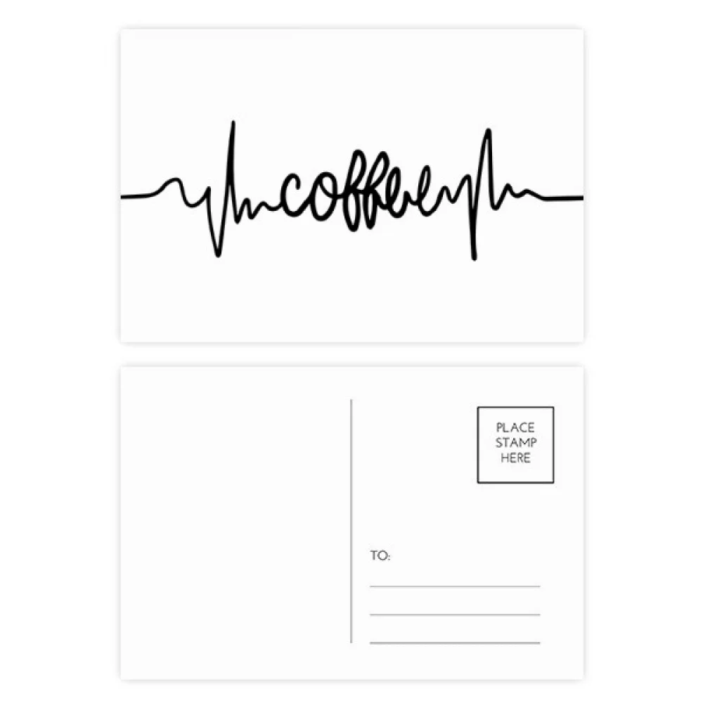 Coffee Quote Postcard Set Birthday Mailing Thanks Greeting Card