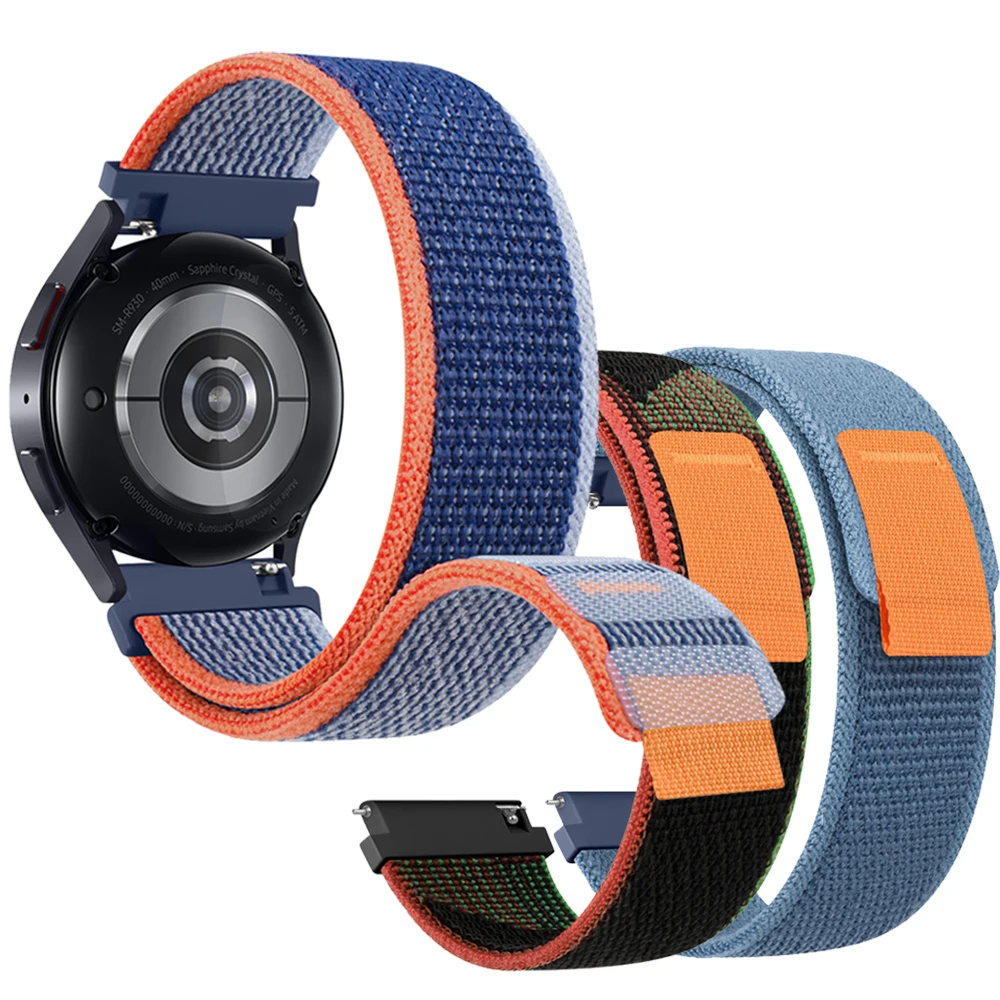 20mm 22mm Nylon Band For Samsung Galaxy Watch 6 4 Classic/5 4 5 Pro/Active 2 43-47-44mm Sport Bracelet For huawei gt 4/2/e/3