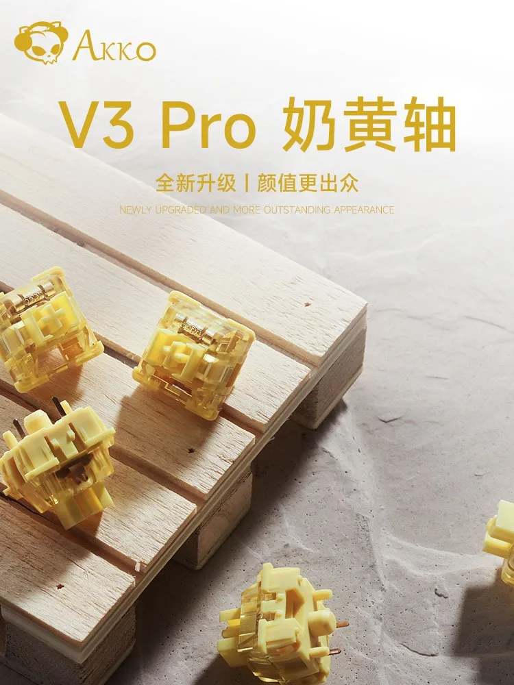 Akko V3 Pro Cream Blue Switch 5 Pin 45gf Tactile Switch With Dustproof Stem Compatible with MX Mechanical Keyboard Accessories