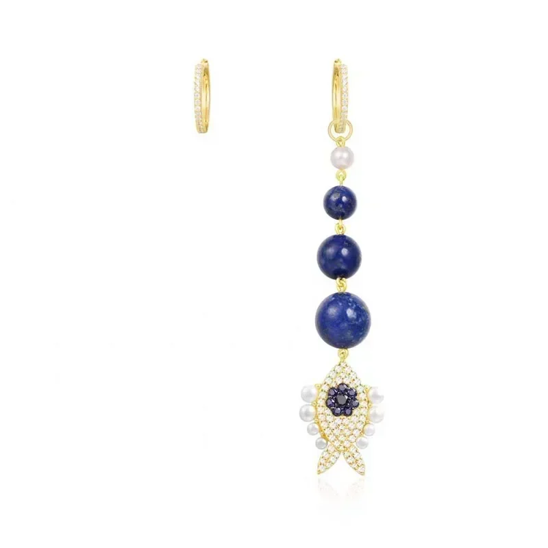 LI KI High Quality 925 Silver Fish Earrings Gold Plated With Stylish And Exquisite  Jewelry As A Gift For Friends - view 4