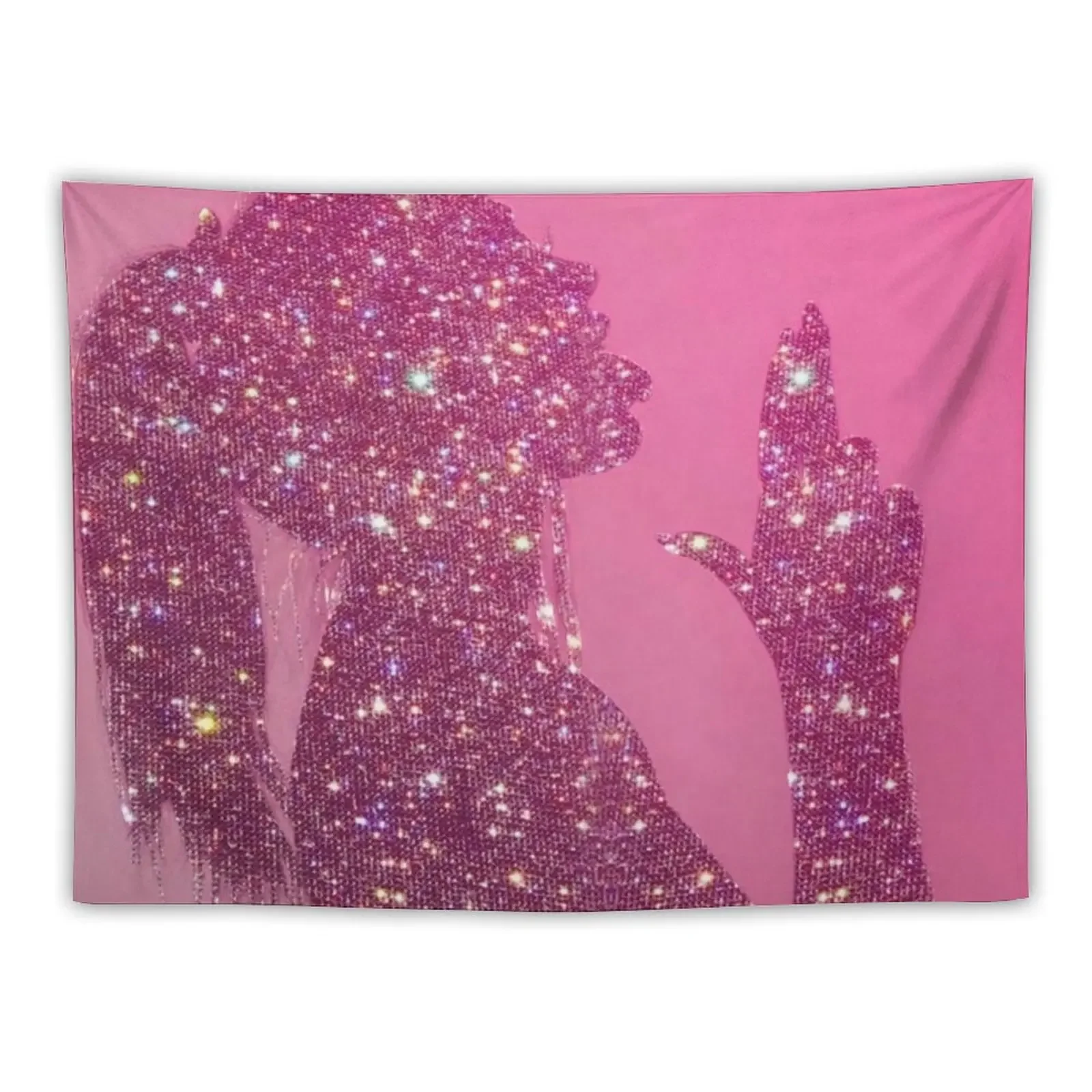 Pink Shadow Glitter Girl Tapestry Home Decor Aesthetic Decoration Room On The Wall Tapestry