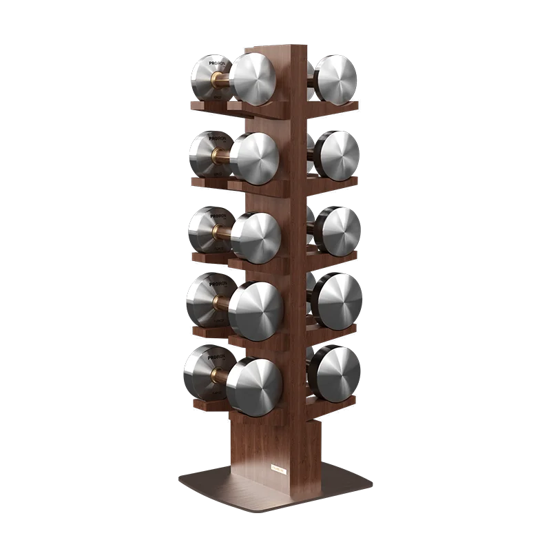 Factory  Christmas Gift Stainless Steel Wood Dumbbell for Home Gym