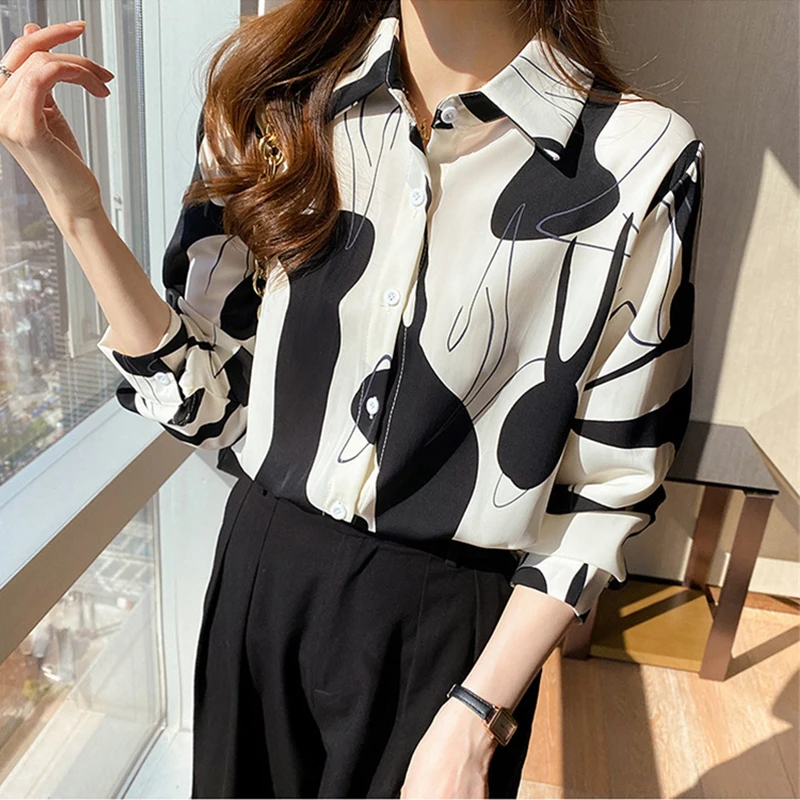 Oversized M-4XL Camisas Y Blusas Mujer Korean Style Top Women Long Sleeve Office Blouses Women's Shirt Loose Fit Chemise Femme