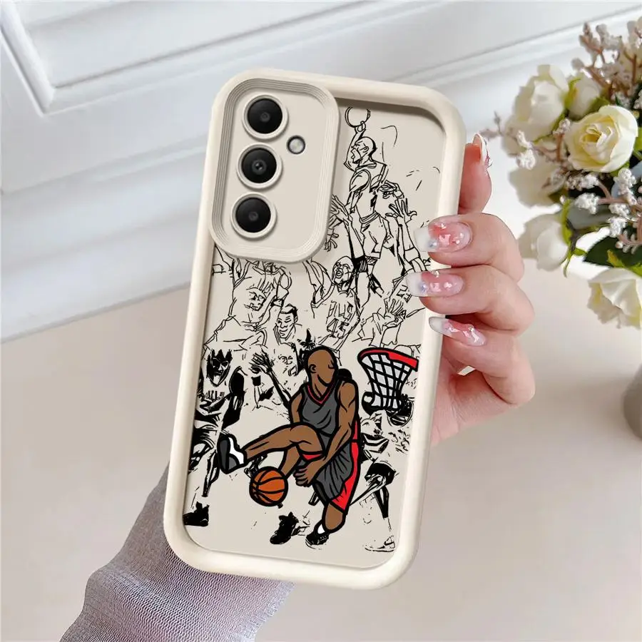 Basketball Star Sports Phone Case for Samsung Galaxy A34 A12 A13 5G A14 A22 A23 A24 A32 A16 A33 Soft Cover Funda Capa