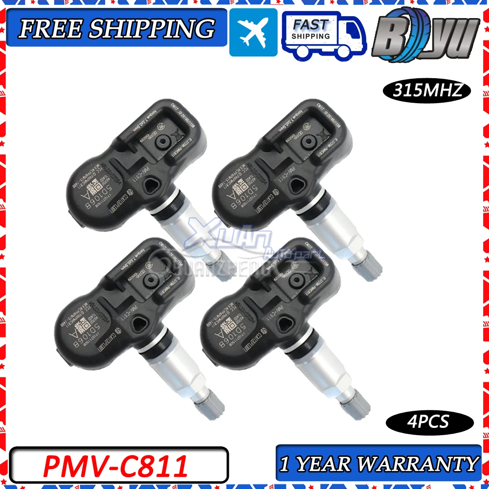 

PMV-C811 Tire Tyre Pressure Monitoring Sensor For INFINITI EX35 EX37 FX35 FX37 FX50 G25 G37 M35H M37 M56 Q40 Q60 Q70 315MHz
