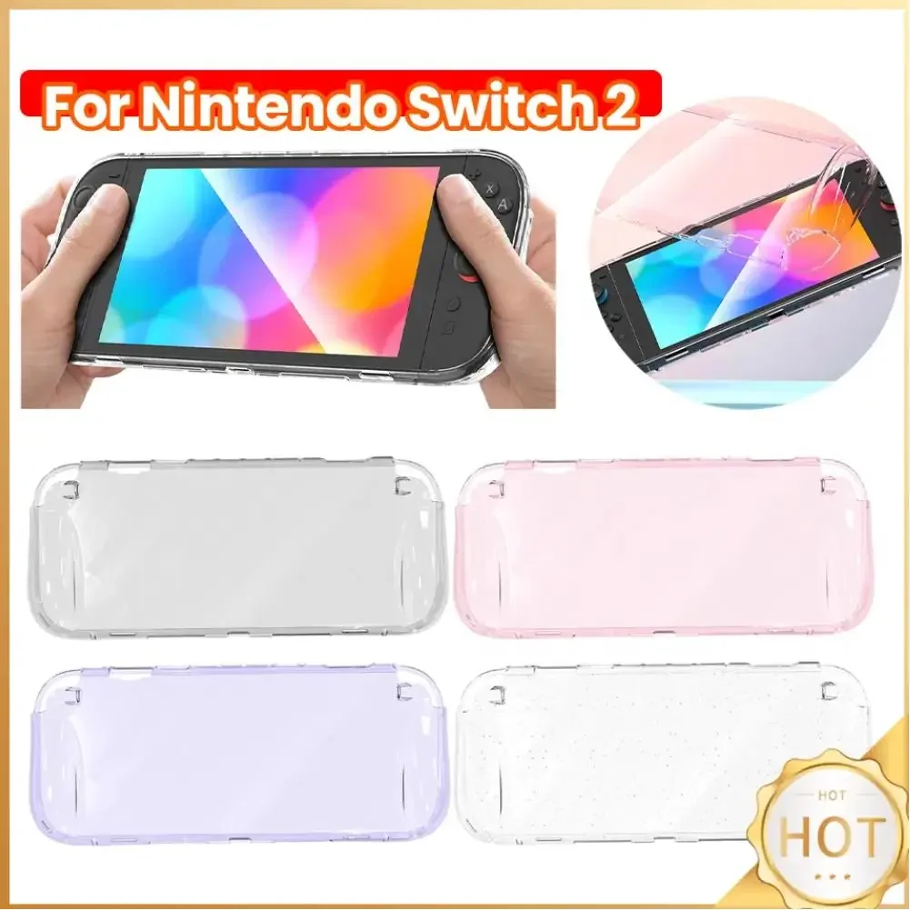 For Nintendo Switch 2 TPU Case Game Controller Protective Soft Cover for Nintendo Switch 2 Console Gamepad Crystal Clear Shell
