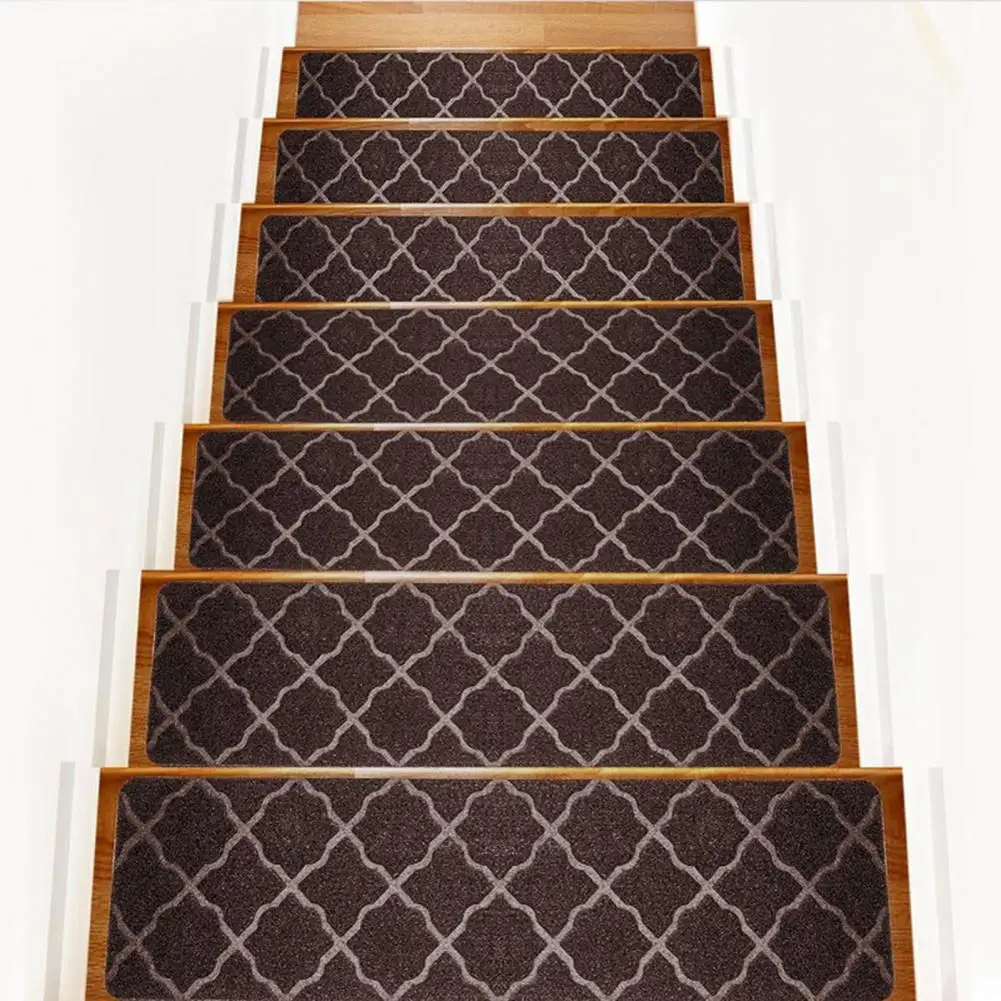 Reusable Stair Carpet Reusable Non-slip Stair Mat with Strong Adhesion Easy Installation Washable Indoor for Home for Staircases