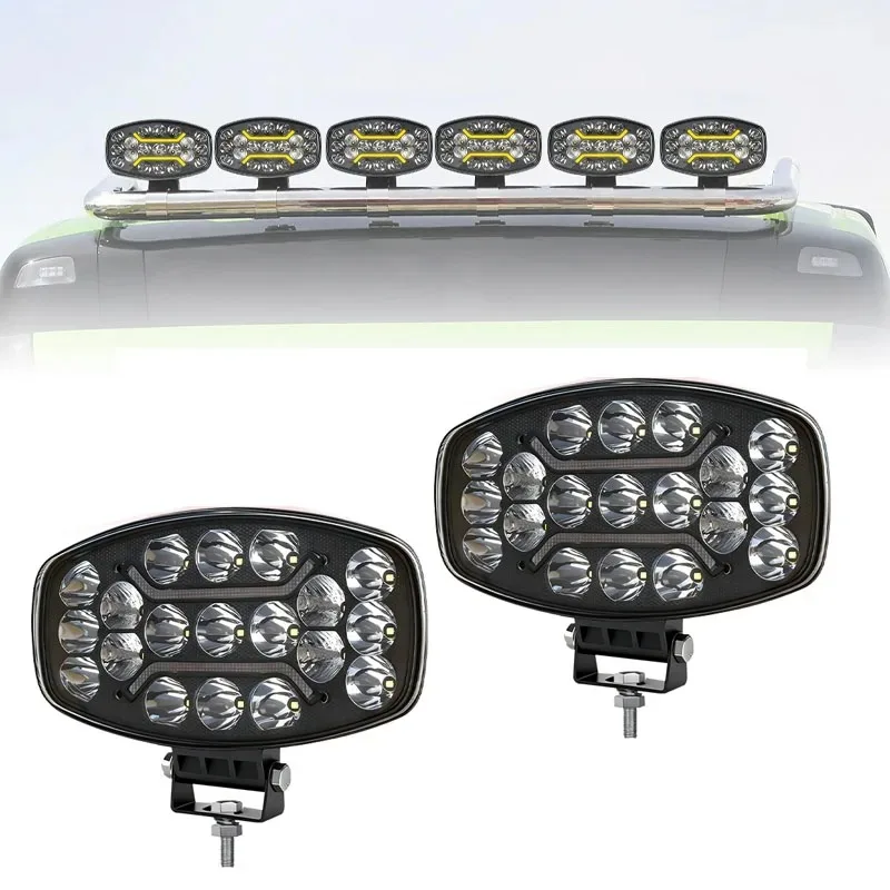 

Car Led Driving Lights Spotlight Work Light Bar 9 Inch White & Amber DRL Auto Light Fog Lamp for Car SUV Truck 4x4 Boat ATV Barr