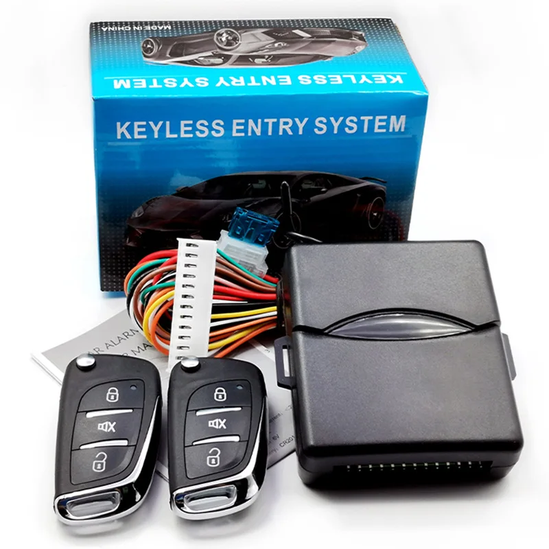 Universal Car Door Lock Remote Central Kit Auto Keyless Entry System Start Stop LED Keychain Door Lock Wholesale Dropshipping