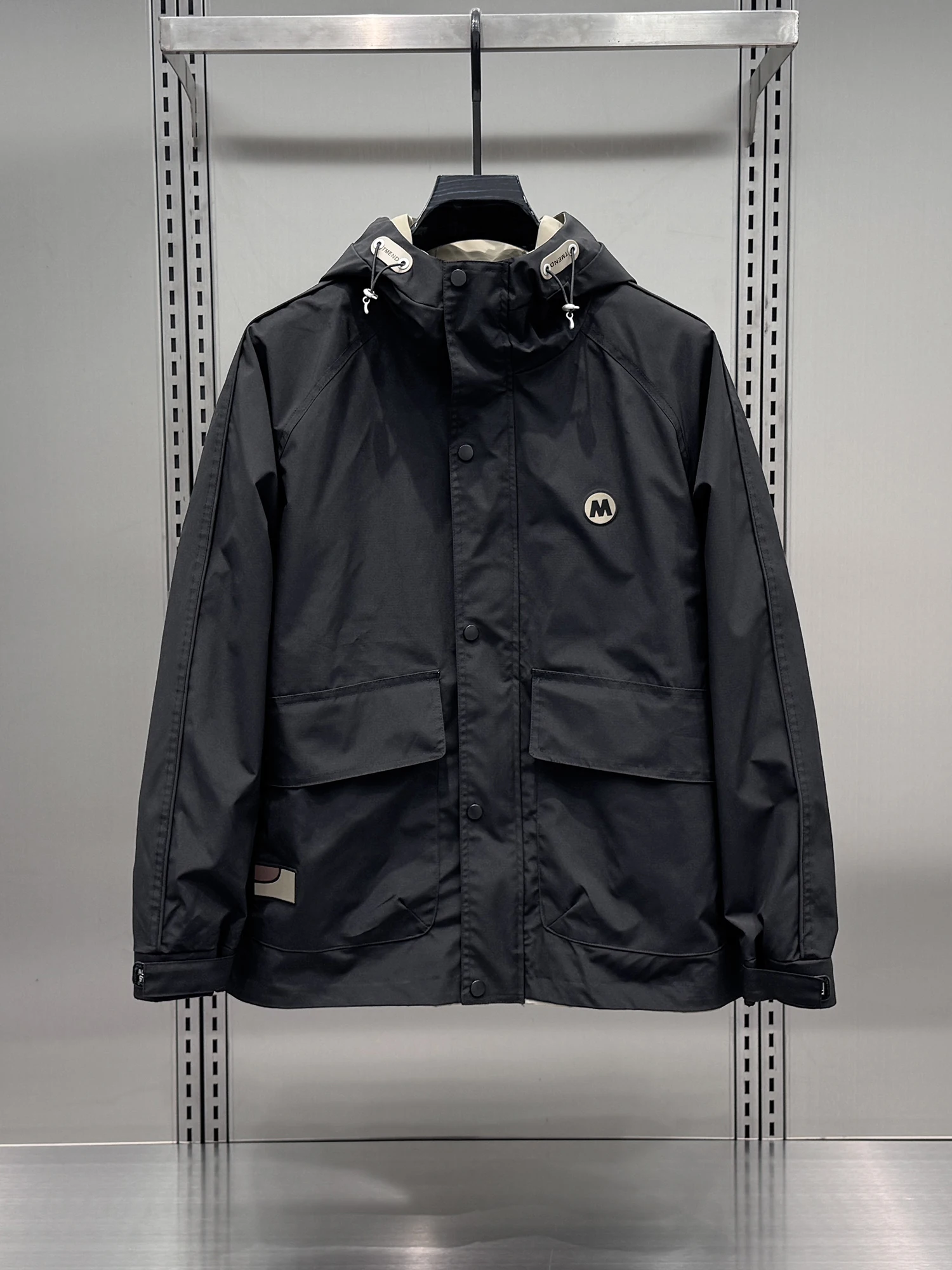 

Men's Hooded Jaet Casual Loose Fit Workwear Sle Autumn New Arrival Windproof Polyester Nylon Cosite Fiber Jaet