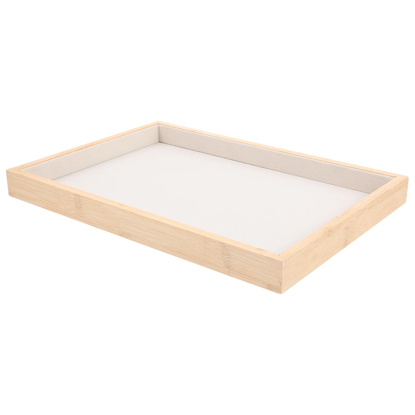 

Jewelry Tray Display Necklace Storage Organiser Bamboo Fashionable Design Premium Material