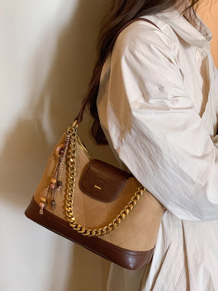 حقيبة يد للنساء، الخريف والشتاء، مربعات، حقيبة للتنقل، حقيبة كتف واحدة متعددة الاستخدامات، حقيبة كروس